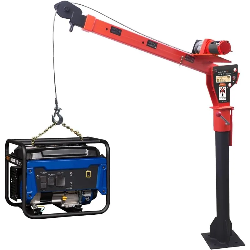 

Pismire Winch 0.5T Folding Truck-Mounted Bed Crane Hoist Lift Pickup with Electric Winch 2000 lb 12V