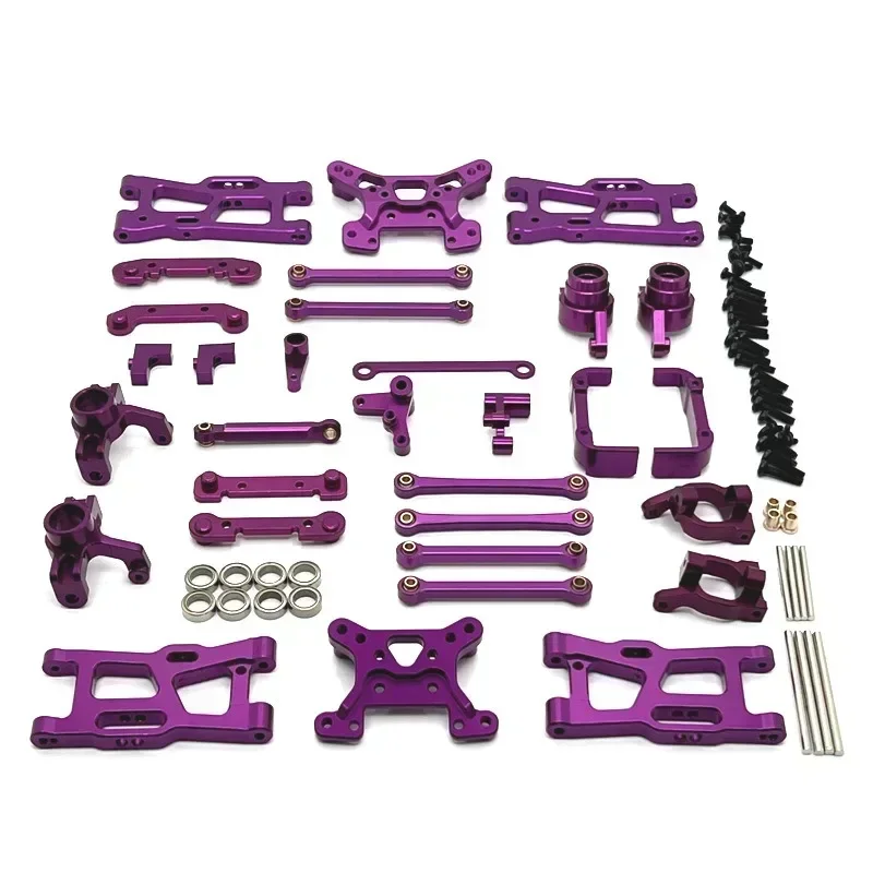 

FOR Wltoys 144016 144018 Metal Steering Cup Hub Carrier Swing Arm Link Rod Shock Tower Kit RC Car Upgrade Parts Accessories