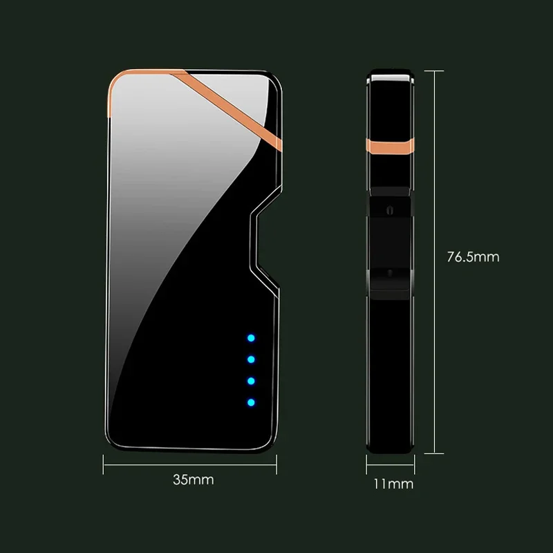 Metal Laser Electric Lighters Unique Pocket Plasma Arc Lighter Rechargeable Windproof USB Flameless Electronic Lighters for Men