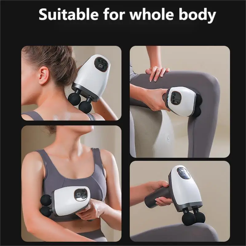 Massage Gun Deep Tissue with dual heads,Percussion Back Massager Gun for Athletes Muscle Massage Gun for Pain Relief with 8 head