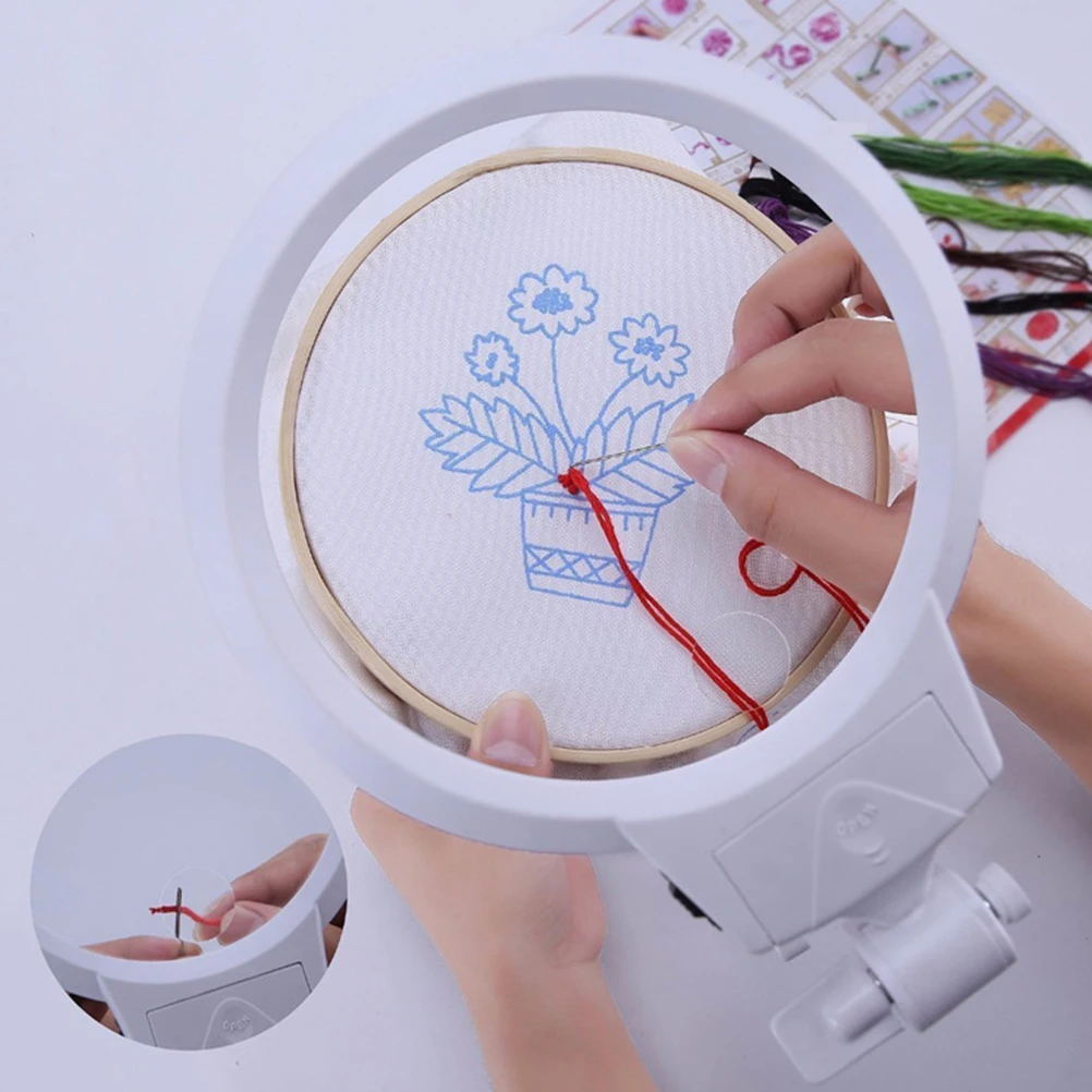 

Metal Stand Magnifying Lamp LED High Brightness Foldable Handheld Desktop Tattoo Manicure Reading Jewelry Sewing Glass