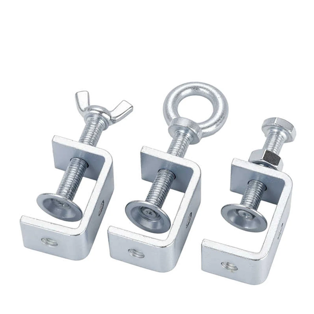 1Pcs Open Height 20-130MM Galvanized Carbon Steel Tiger U Clamp Thickened Material Fixed Fixture Clamping Device