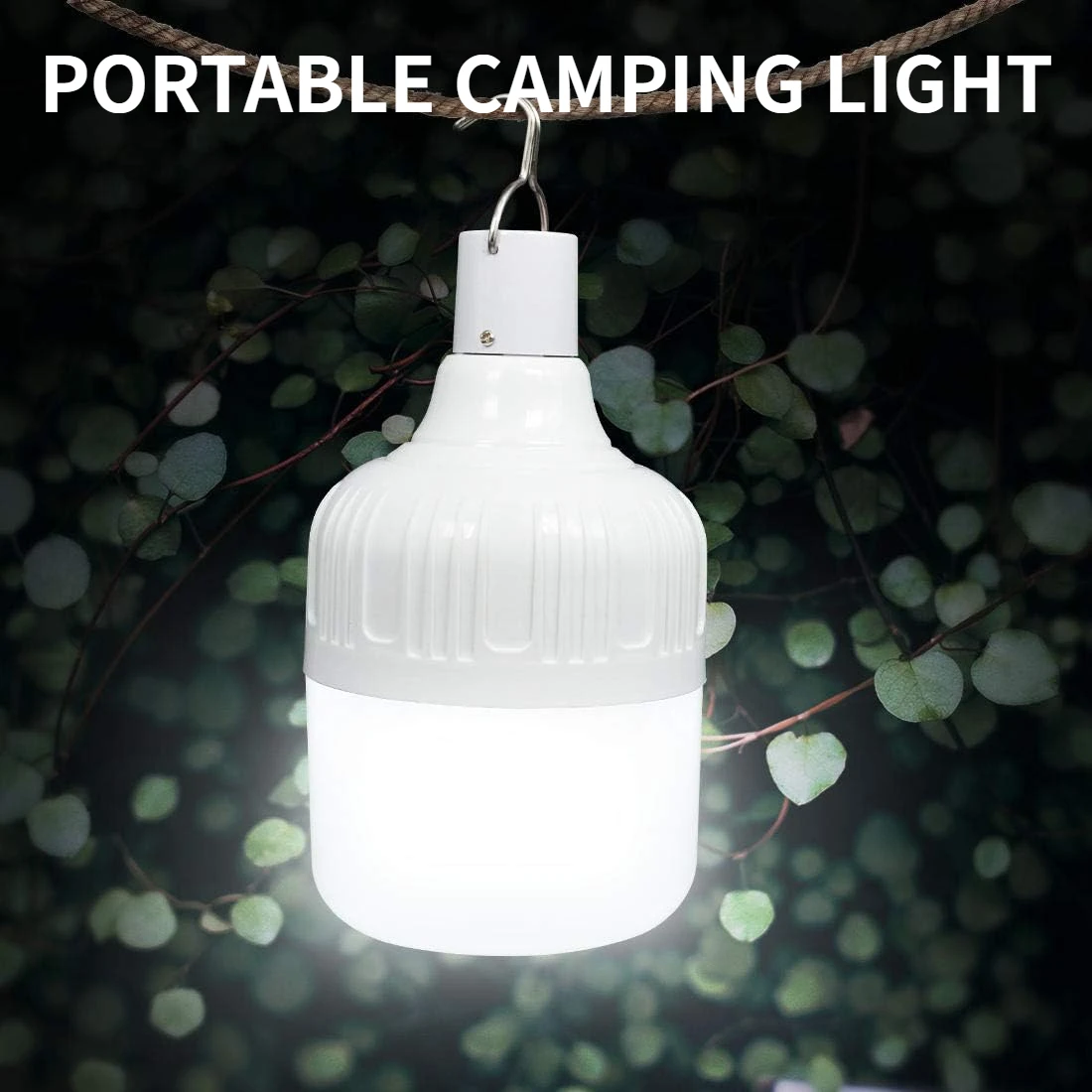 

Portable Camping Lantern Outdoor Tent Light Rechargeable Super Bright Flashlight 5 Modes Dimmable Waterproof Emergency Work Lamp