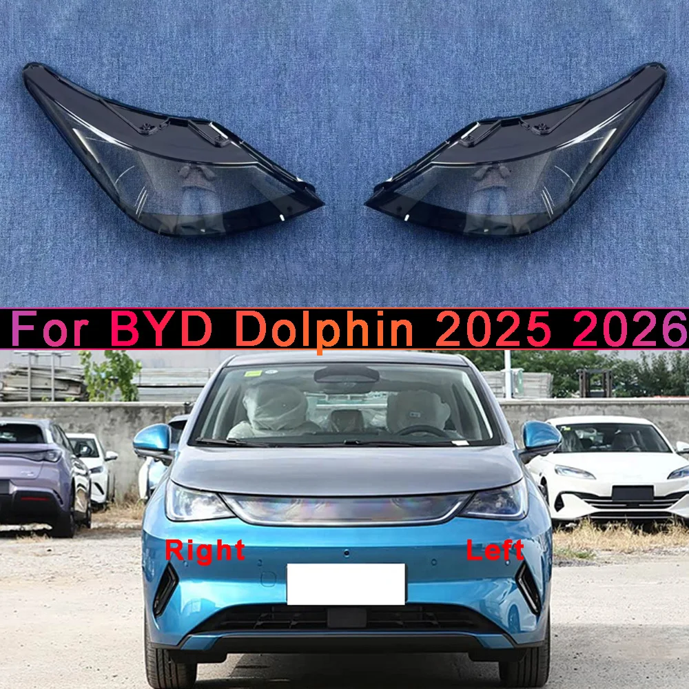 

Front Glass Lens Lamp Shade Shell For BYD 2025 2026 Dolphin Accessories Vehicles Transparent PC Material Headlights Glass Shell