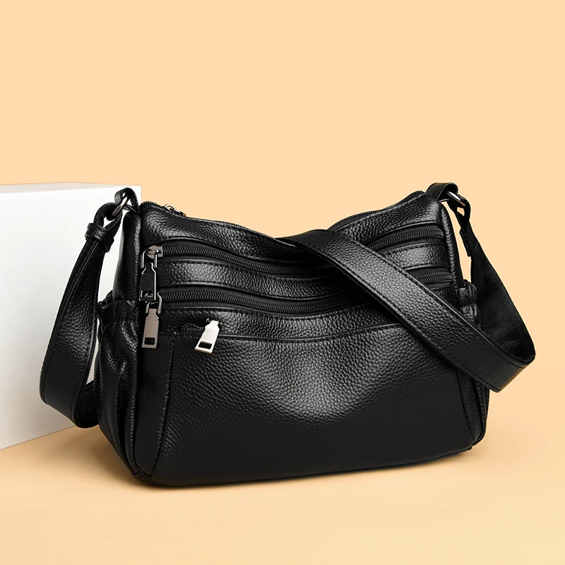 

High-quality Genuine Leather Women Shoulder Crossbody Bags Luxury 100% Cowhide Female Tote Bag Designer Daily Commuting Hand Sac