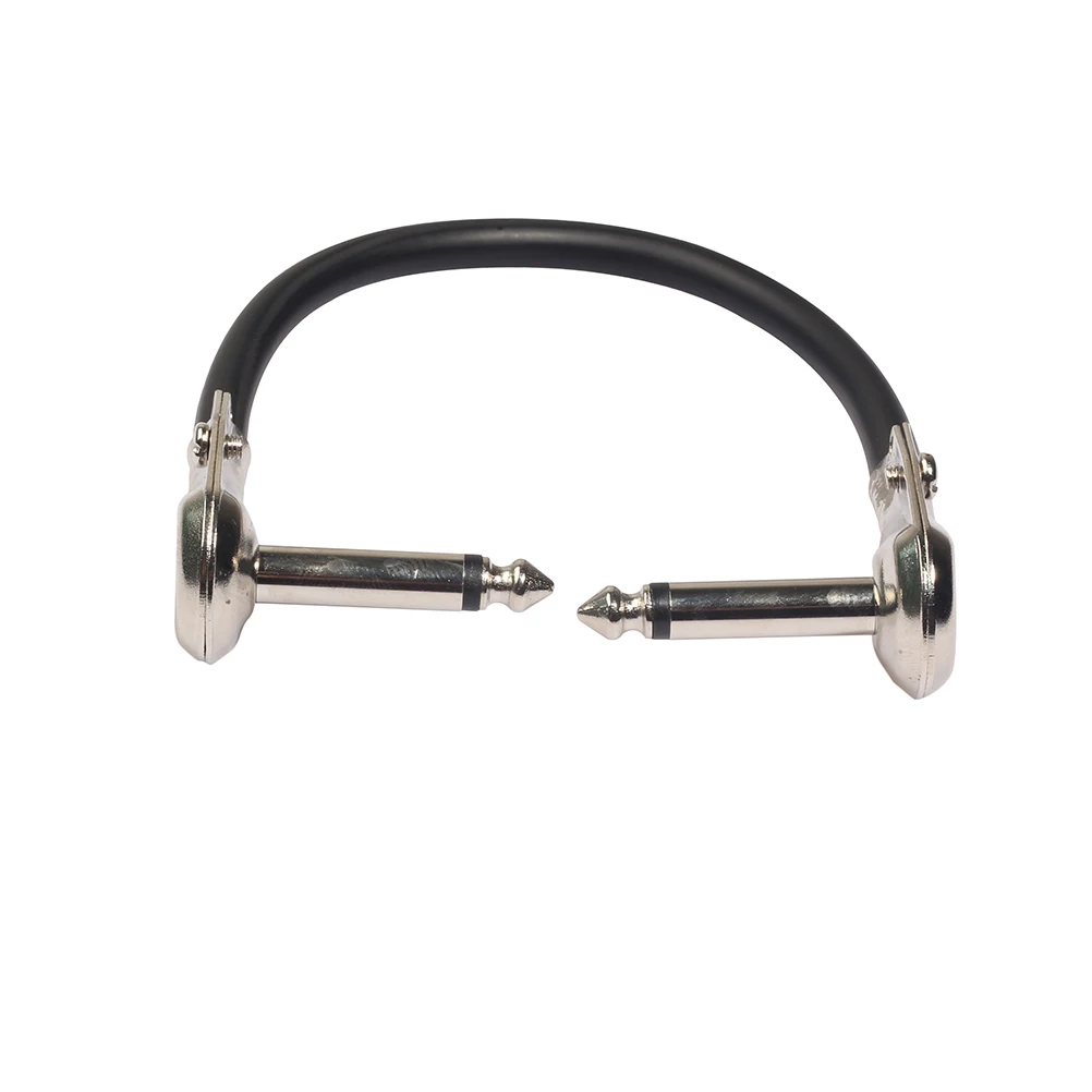

5pcs Guitar Effect Pedal Cable Right Angle Male to Male Patch Elbow Low Signal Transmission Stage Audio Portable