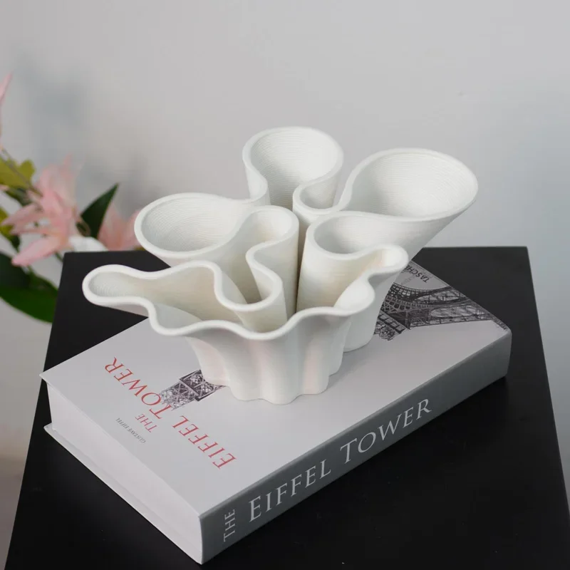 Creative 3D Printed Ceramic Coral Shaped Vase Decoration Home Livingroom Flower Arrangements Ornaments Hotel Office Accessories