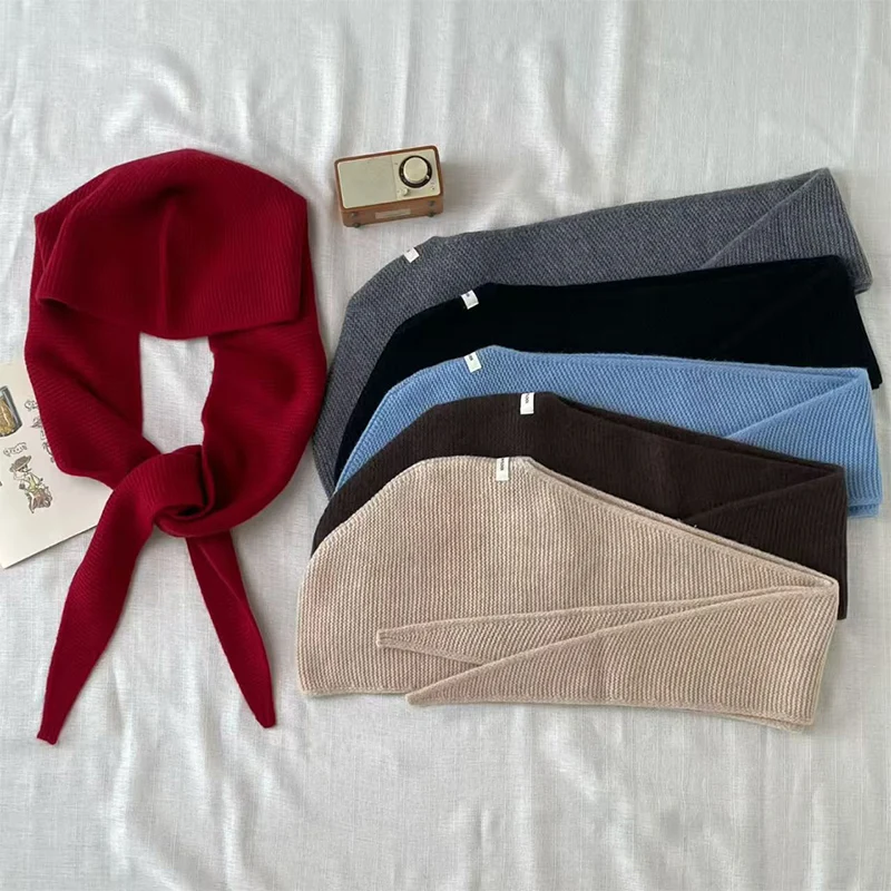 وشاح بغطاء للرأس حراري مقاوم للرياح من الصوف 100% باللون الأحمر للتزلج وركوب الدراجات قناع وجه شتوي وتدفئة الرقبة معدات الطقس البارد