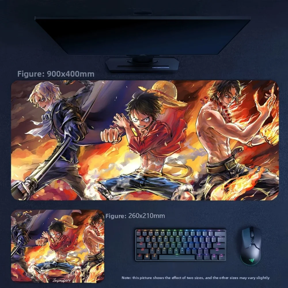 Animation ONE PIECE Luffy Leather Mouse Pad Animation Peripherals  Precision Edge Locking Waterproof Non-Slip Leather Mouse Pad