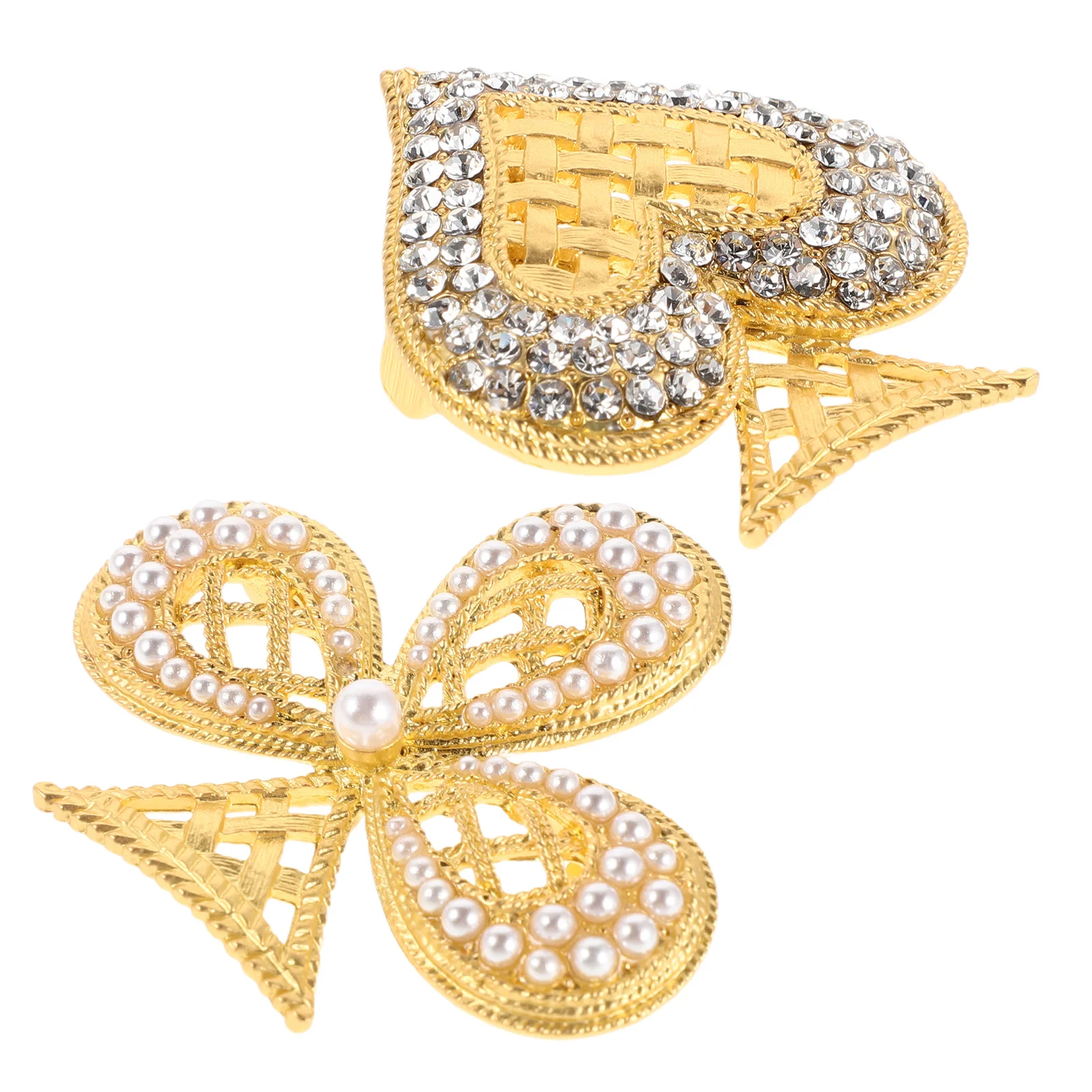 

2pcs Plum Blossom Flower Brooch Crystal Lapel Pin For Women Wedding Dress Suit Coat Bag Accessories Floral Rhinestone Brooch