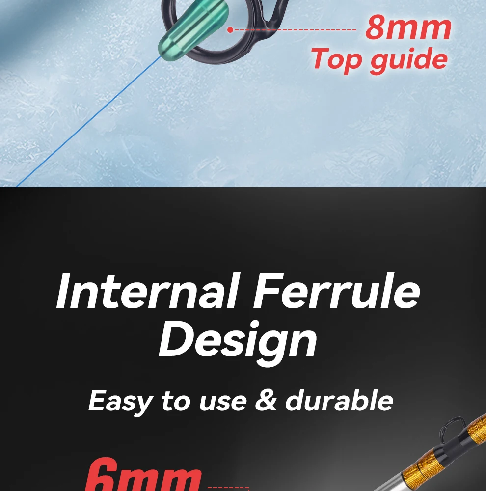 WEIHE 55cm Zweiteilige Mikro-Eisangelrute für Garnelenangeln Angelrute Eisangelrute – Detail 6