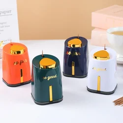 Automatic Pop-Up Toothpick Dispenser Box, Creative Household Tooth Pick Holder, Living Room and Dining, Exquisite