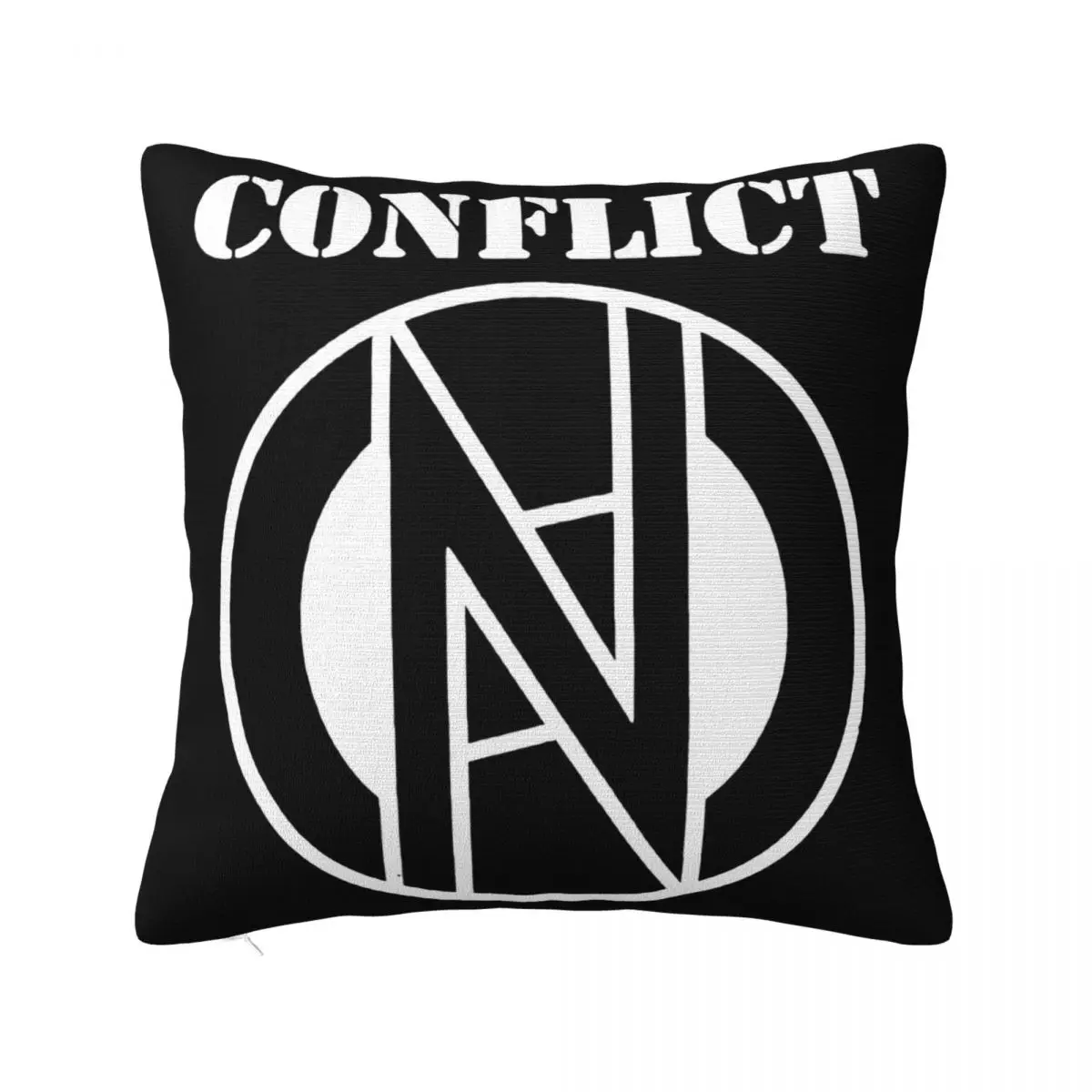 Conflict The Ungovernable Force Logo S Xxl Hardcore Punk Cartoon Vacation Graphic Letter Pillow Case