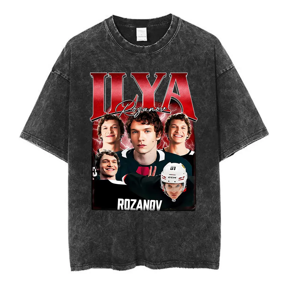 

Винтажная стираная футболка с рисунком Rivalry Ilya Rozanov с подогревом, мужская и женская одежда, модные повседневные хлопковые футболки с короткими рукавами, топы