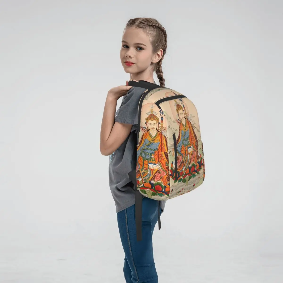 Tantric Buddhist Deity Buddhism God Buddha Backpack Large Capacity Boys Girls BookBag School Bag Shoulder Bags for Men Women