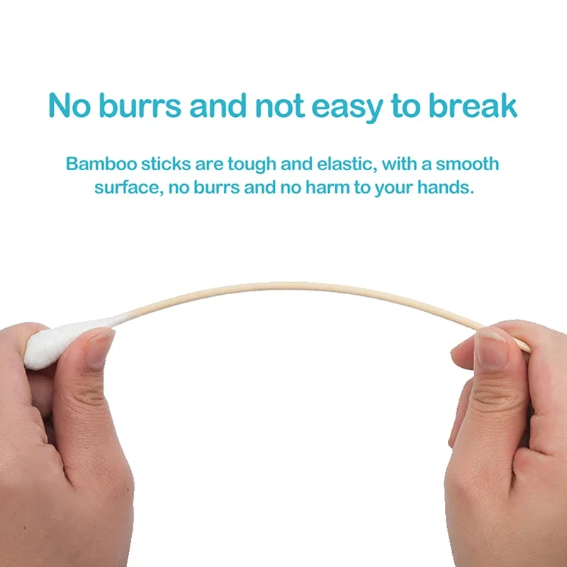 Одноразовые стерильные медицинские принадлежности, ватные тампоны с одной головкой, стерилизация ран, чистка, деревянные длинные ватные тампоны, палочка