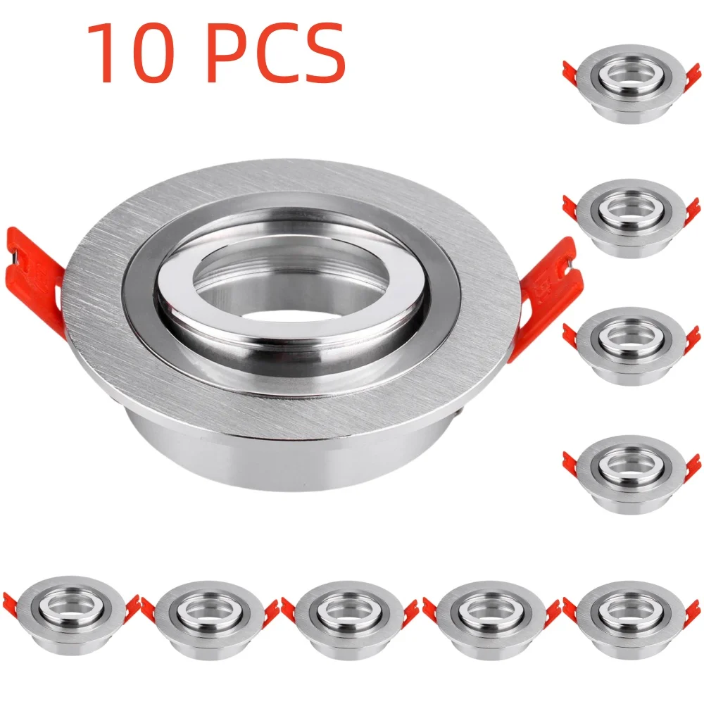5/10 قطعة GU10 MR16 أضواء السقف المستديرة راحة الإطار LED النازل زاوية قابل للتعديل الدورية تركيبة إضاءة داخلية