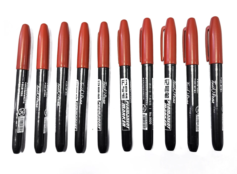 6 PCS Permanent Marker Pen Manga Drawing Markers Black Blue Red Waterproof Ink Sketch Pens Stationery Art School Supplies, image 15
