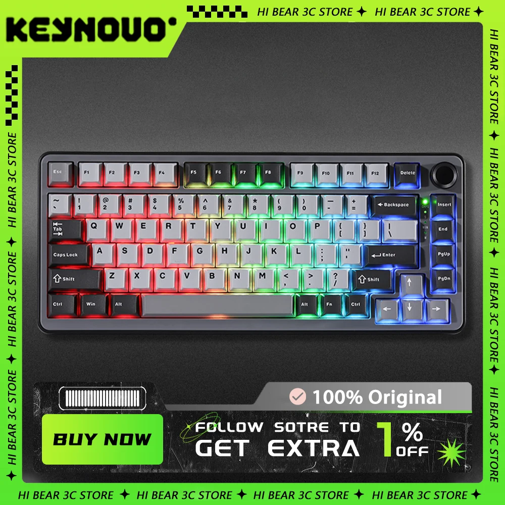 

YUNZII RT75 Magnetic Switch Mechanical Keyboard RT0.1mm Wired Gamer Kreyboard Low Latency Customized Gaming Accessories Valorant