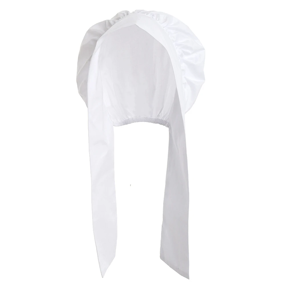 白いボンネット帽子頭飾り女性草原キャップメイドコスプレアクセサリーヴィンテージメイド MOP かぶと