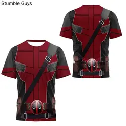 New Casual Fashion Summer Niverse Boys Clothes Girls Marvel Deadpool Anime 3D Printed Streetwear Personality T-Shirt Kid Adult