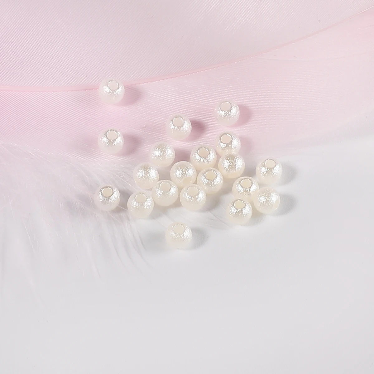 itation Pearl Decorative Beads 4/5/6/8/10/12/14/16/18/20mm Fit DIY Bracelet Jewelry Making Wrinkled Skin Round Bead