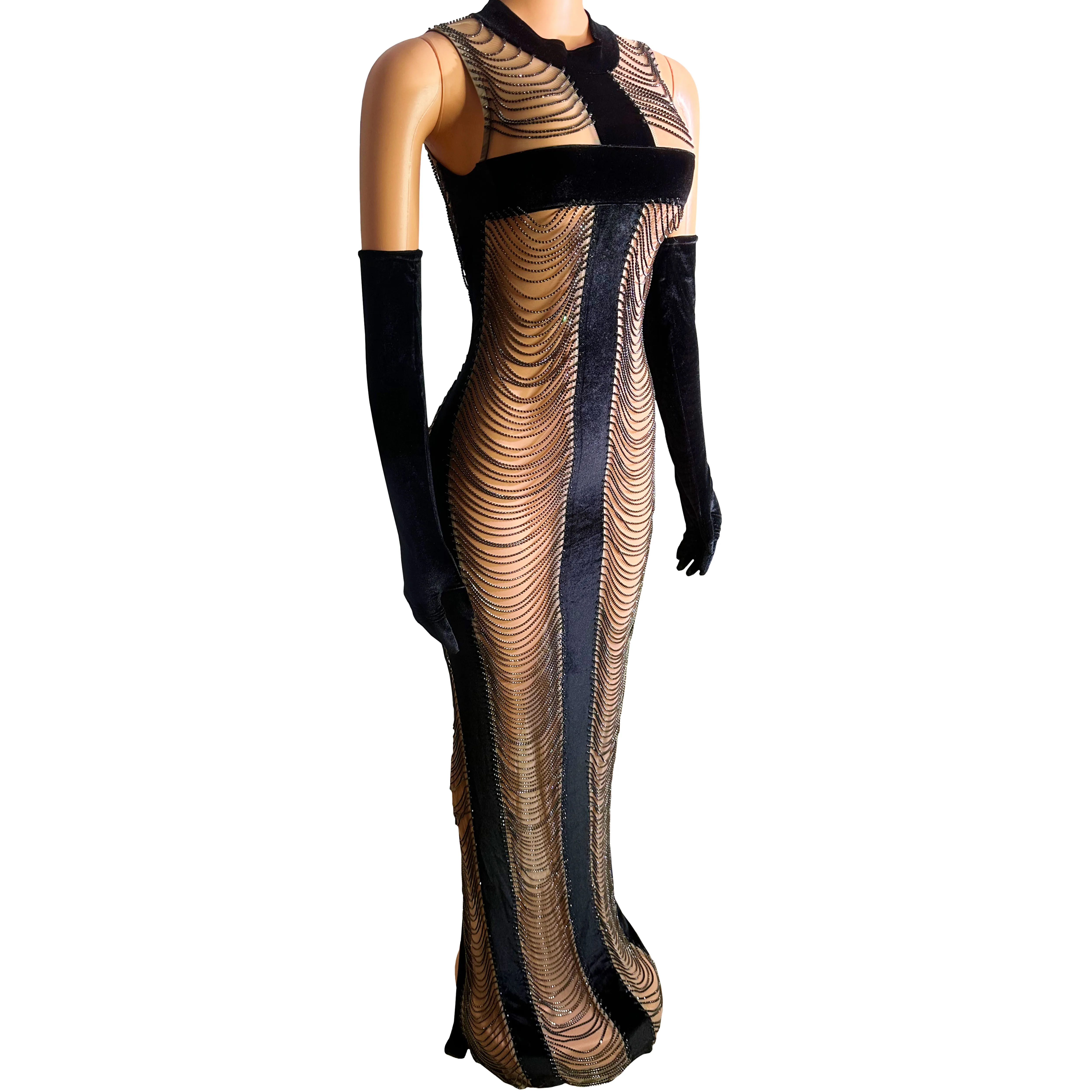 Sukienka ceremonialna damska brązowa strój do tańca gogo elegancki strój festiwalowy na imprezę dla piosenkarki na występy sceniczne odzież yj308