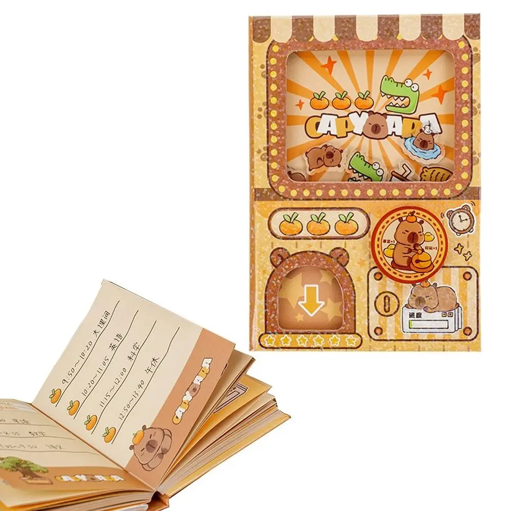

Creative Gashapon Machines Notebook Hardcover Portable Fun Small Notepad Color Inner Page Thicken Paper Capybara Pocket Book
