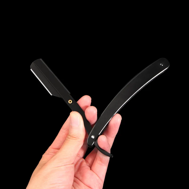 1 قطعة الحلاقة مستقيم الفولاذ المقاوم للصدأ للطي الحلاقة الحلاقة إزالة الشعر أدوات حلاقة المهنية الرجال سلامة الحلاقة حامل #4
