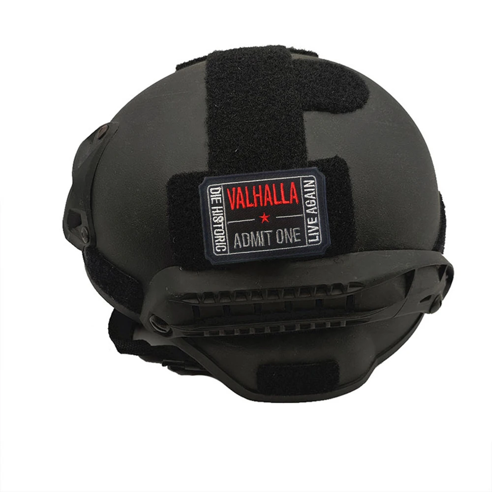 1 قطعة "VALHALLA ADMIT ONE" Warlock ختم التصحيح القماش التصحيح شارة الملابس حقيبة قبعة التصحيح