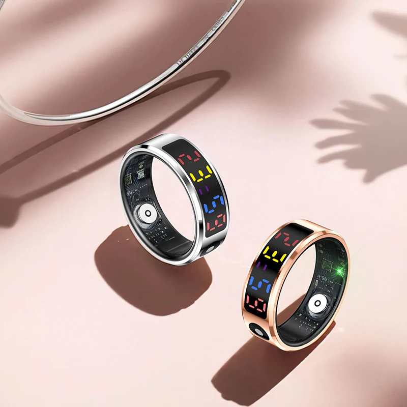 Original Fashion Smart Ring R12 with Screen Display, Monitoring of Heart Rate, Blood Oxygen, Blood Pressure, Gesture Interaction - Image 6