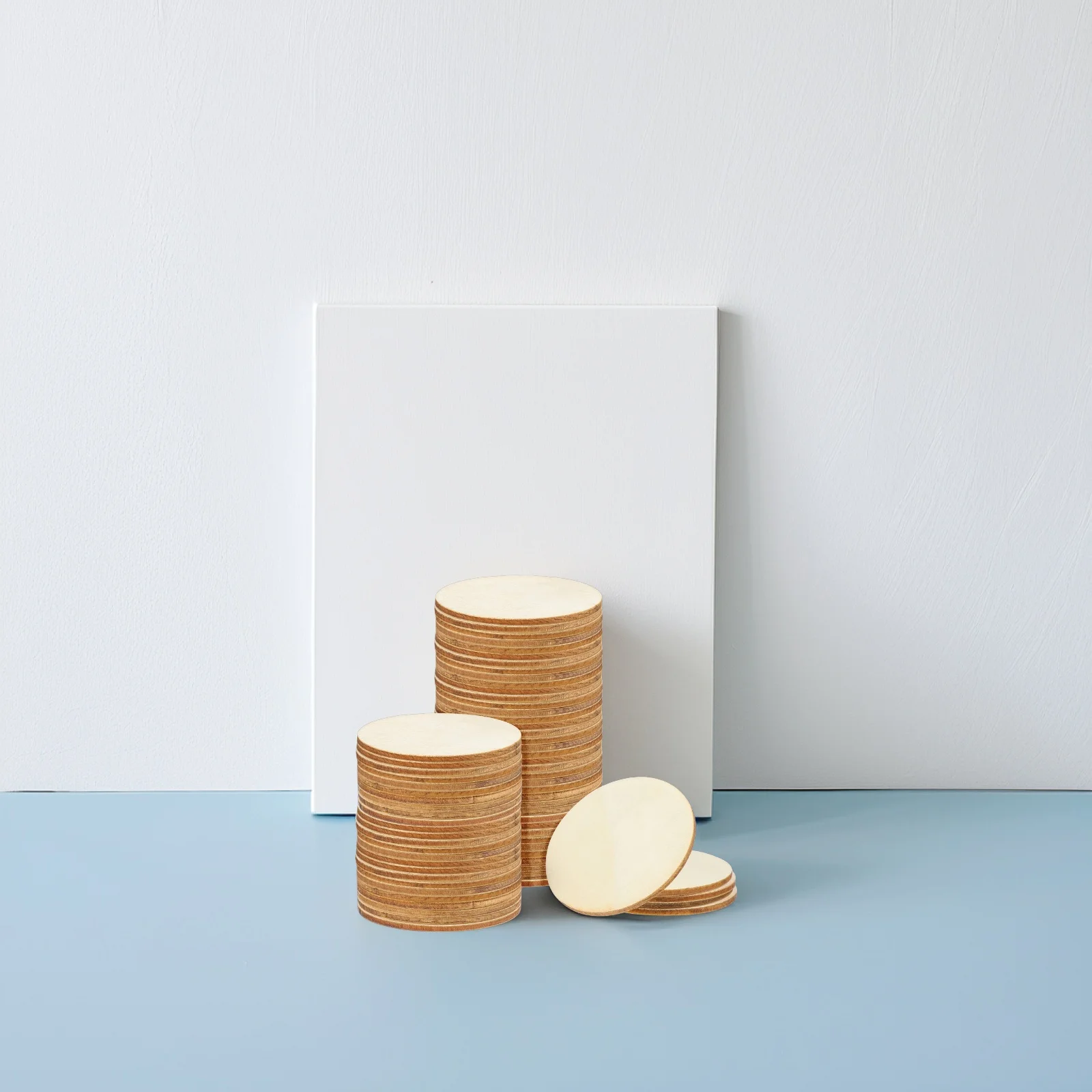 

100pcs 5Cm Diameter 5Mm Thick Diy Round Wood Disc Natural Unfinished Wooden Chips For Painting Drawing Craft Pendant Coaster