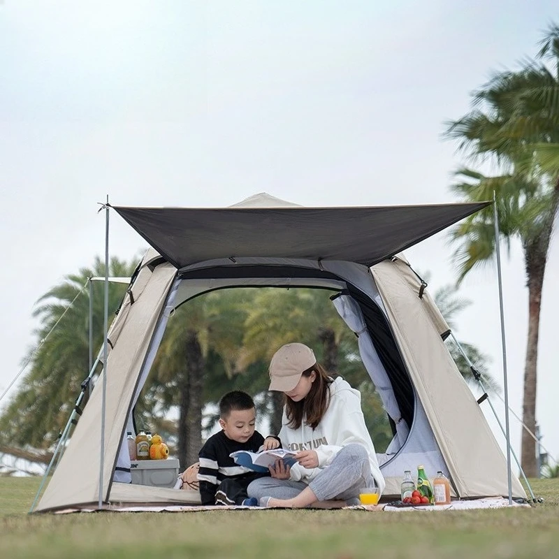 Namiot Outdoorowy Przenośny Składany W Pełni Automatyczny Szybko Otwierany Winylowa Tkanina Oxford Pogrubiona Ochrona Przed Słońcem Wodoodporny Kempingowy Do Użytku Wewnątrz