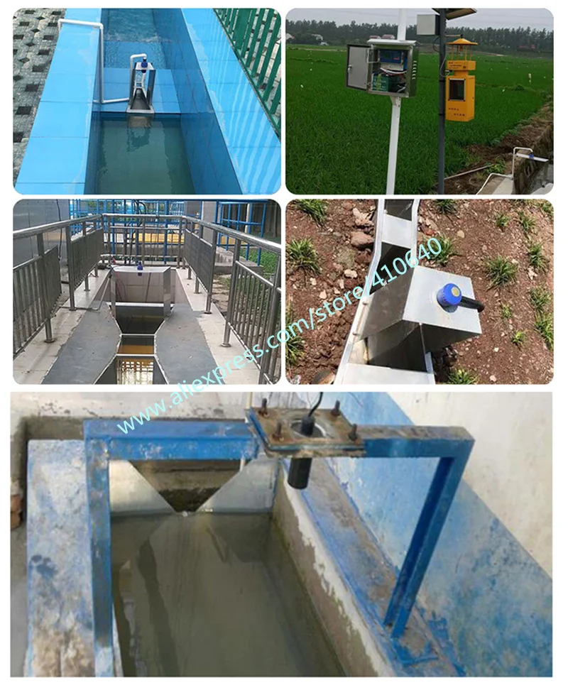 Gamma 3m da 4 a 20ma uscita Rs485 misuratore di portata a canale aperto ad ultrasuoni integrato sensore di flusso a canale aperto ad ultrasuoni precisione del 3%