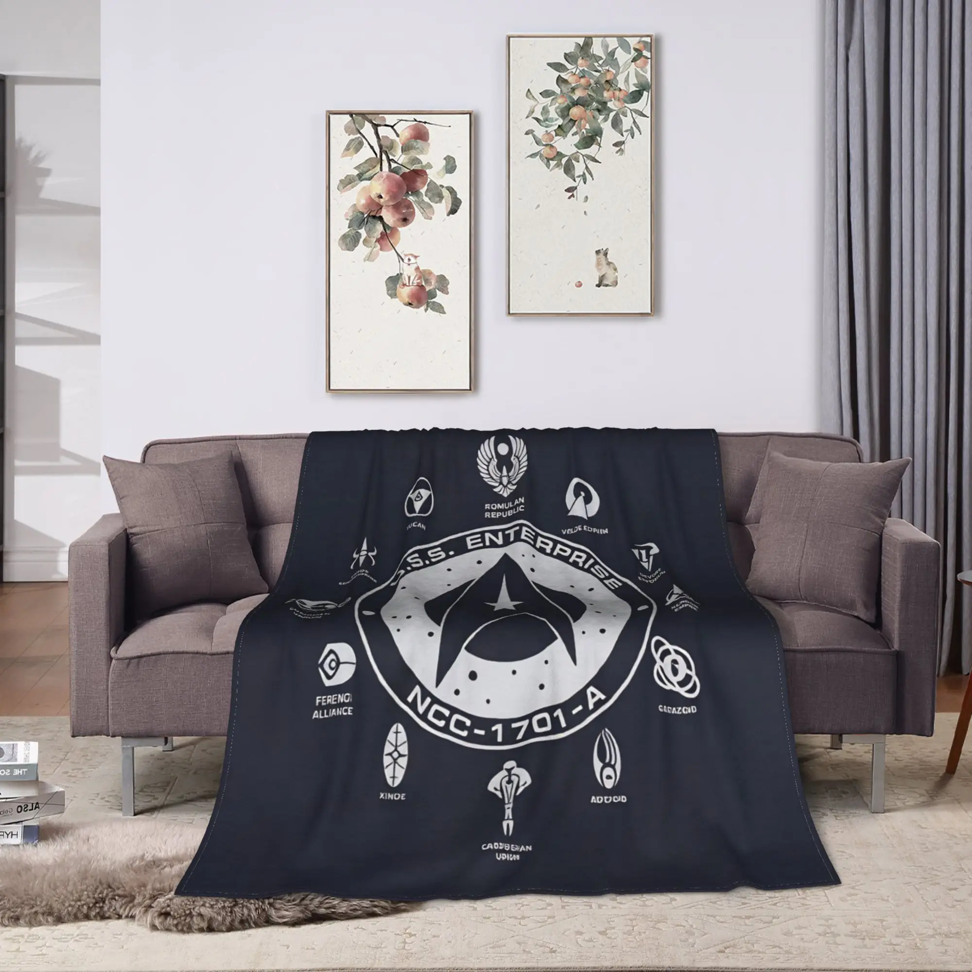 Soft Warm Blanket Travel Office S-Star T-Trek Ship Movie  Throw Blanket  Flannel Bedspread For Living Room Print Sofa Bed Cover