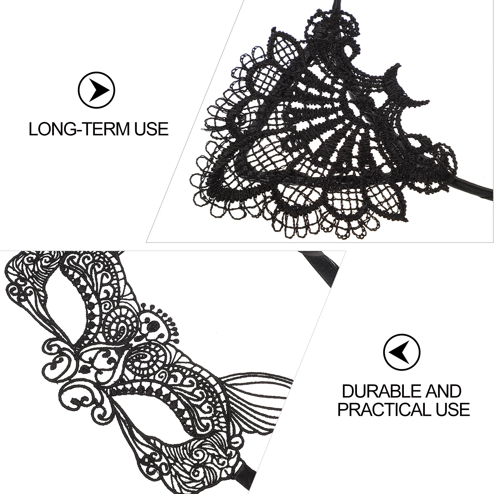 

Lace Headband Set Hair Decor Delicate Eye Patch Performance Cosplay Mask Headdress Cute