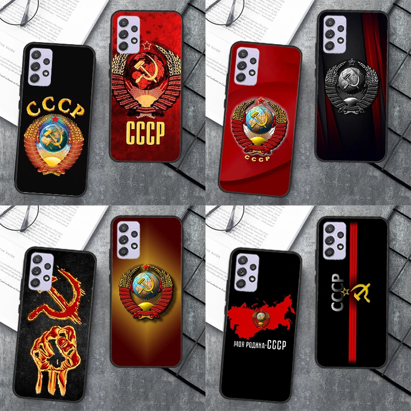 Soviet Union USSR Flag Case For Samsung Galaxy A14 A34 A54 A12 A22 A32 A42 A52 A13 A23 A33 A53 A50 A51 A71 Cover