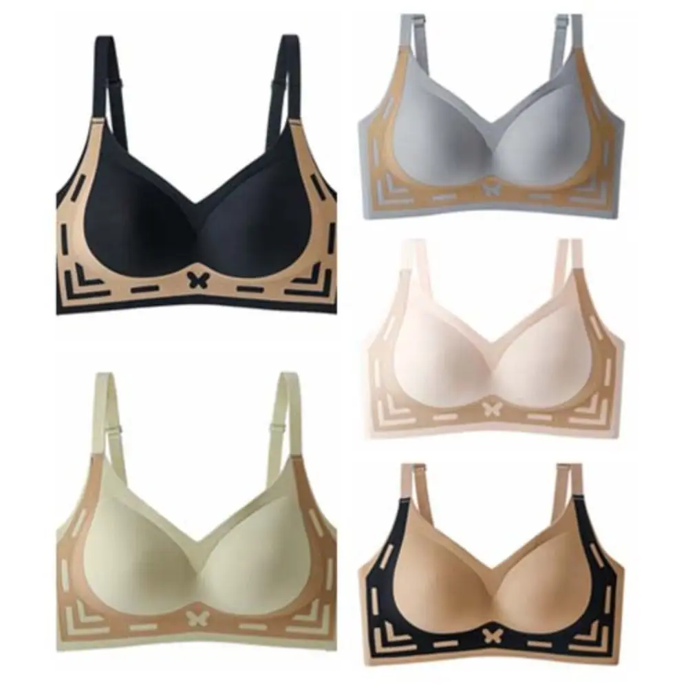 حمالة صدر لاسلكية مرقعة على شكل حرف V عميقة ملائمة ومضادة للترهل للنساء ملابس داخلية مجمعة للثدي حمالات صدر بدون خياطة لليوجا #6