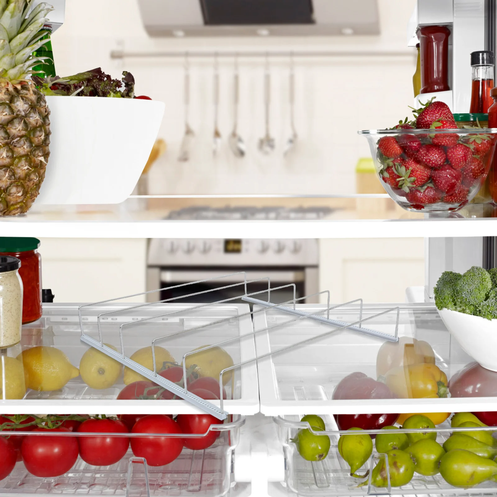 

Fridge Can Organizer Robust Anti-Tilt Beverage Rack Commercial Freezer Drink Dispenser Refrigerator Soda Can Storage Holder