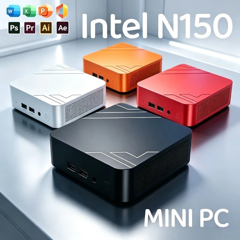 2026 New Portable PC Computer Intel Core N150 Windows Mini PC 16GB RAM 1TB/2TB SSD WiFi 6 BT 5.2 4K Gaming Pc Desktop