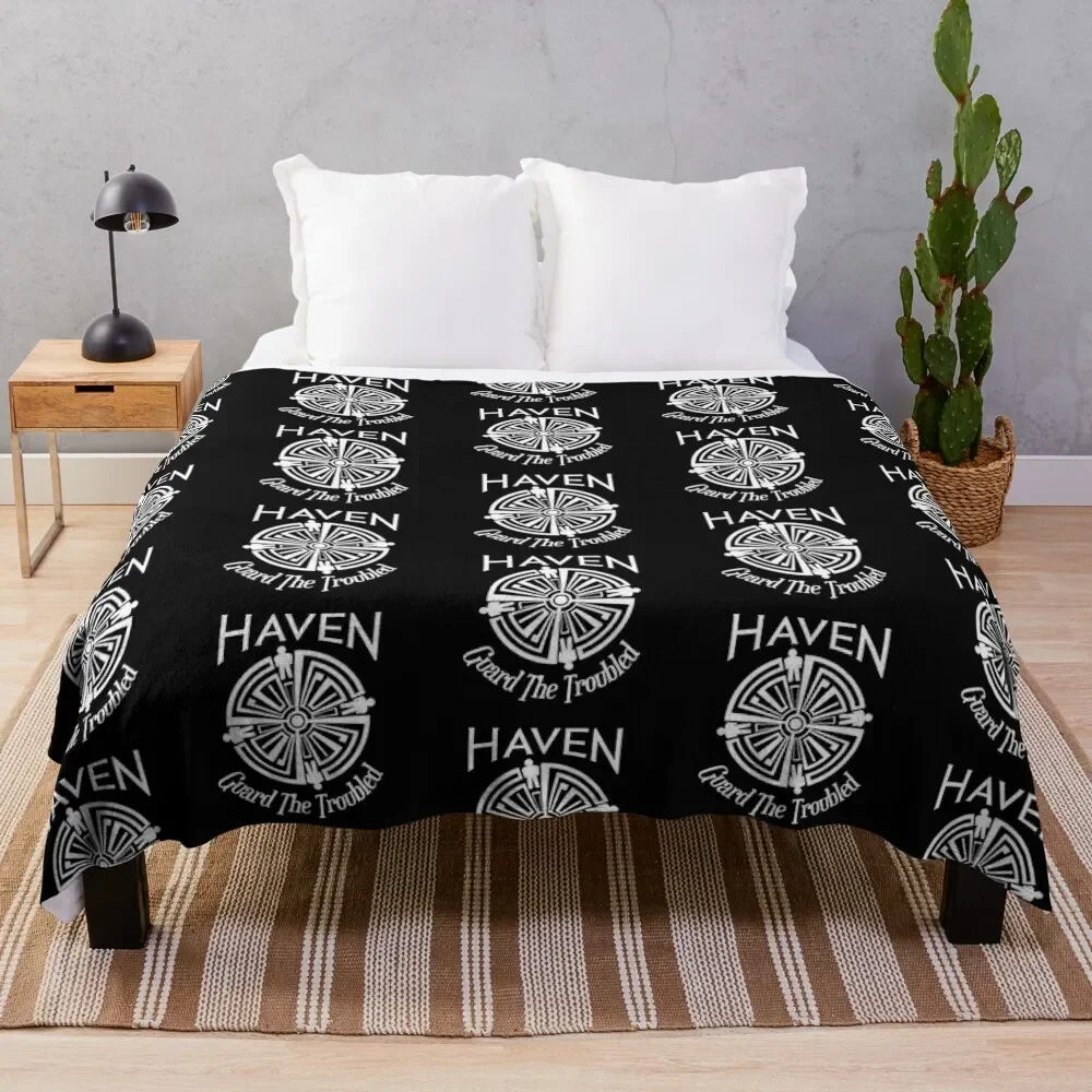 Haven Troubled Tattoo White Logo Throw Blanket Fluffy Softs Kid'S Blankets