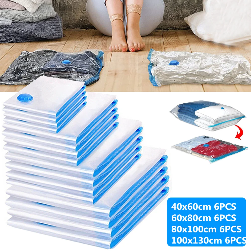 6 stücke Lebensmittel Vakuum Beutel Wiederverwendbare Vakuum Beutel Kleine Große Größe Vakuum Versiegelte Lebensmittel Beutel Lebensmittel Lagerung Tasche Vakuum Verpackung Taschen