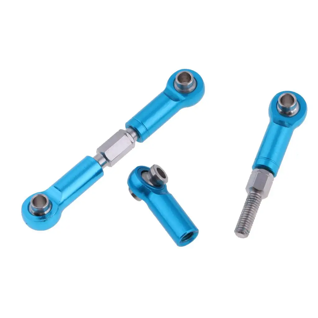 6-piece Adjustable Servo Linkages Made of Aluminum Tie Rods for A959 RC Car Models