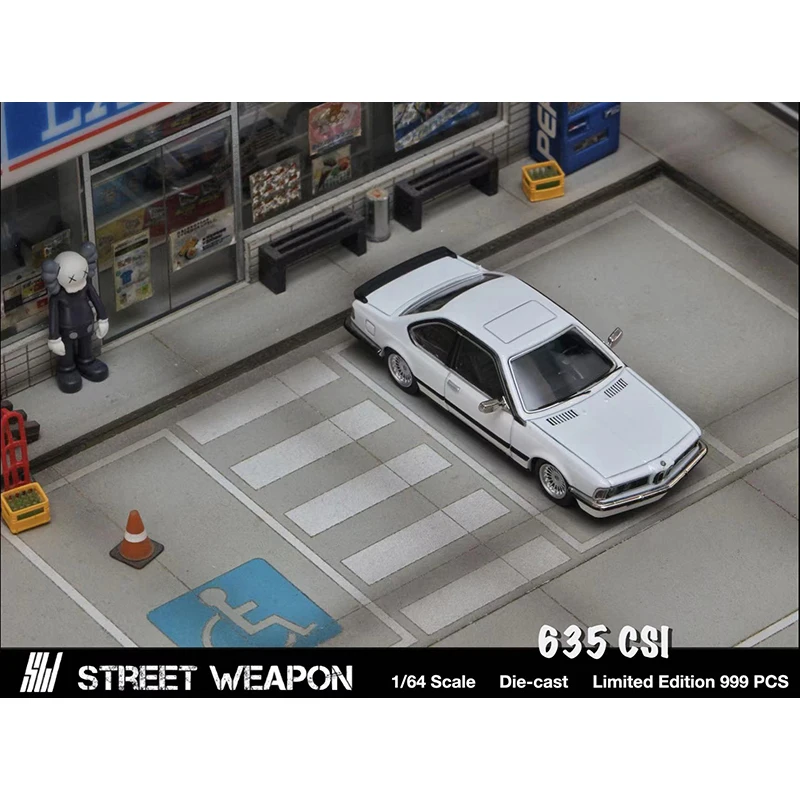 SW In Stock 1:64 635 CSI E24 WHITE M6 Diecast Diorama Car Model Collection Miniature Toys Street Weapon