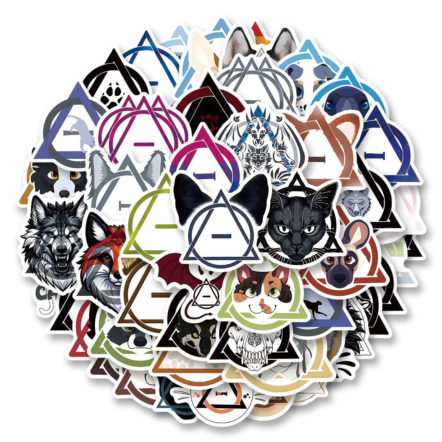 AliExpress NONE 50pcs Therian Animal Graffiti Stickers, Aesthetics Stickers Water Bottle,Skateboard,Decals Party Supply Bicycle Outdoor Sport