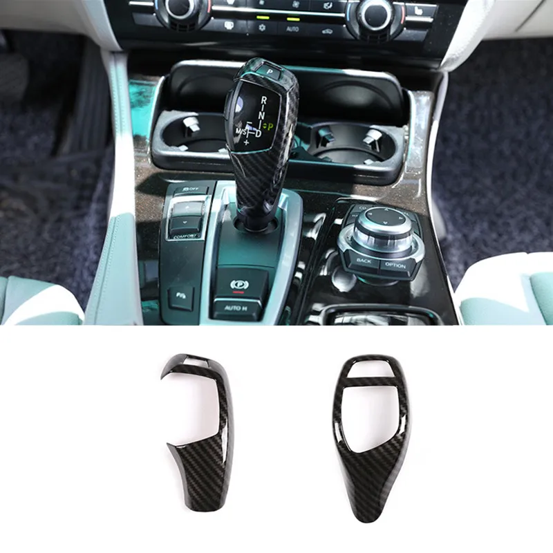 

Carbon Fiber Style Gear Shift Handle Sleeve Button Cover Stickers For BMW F20 F30 f10 f32 F25 X5 F15 X6 F16 Interior Accessories