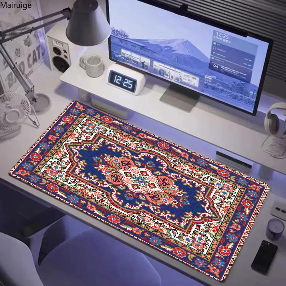 Persian Carpet pattern Keyboard and Mouse Pad XXL Bohemia Gaming Room Decoration Office Tables Desktop Computer Tassel Mouse Mat