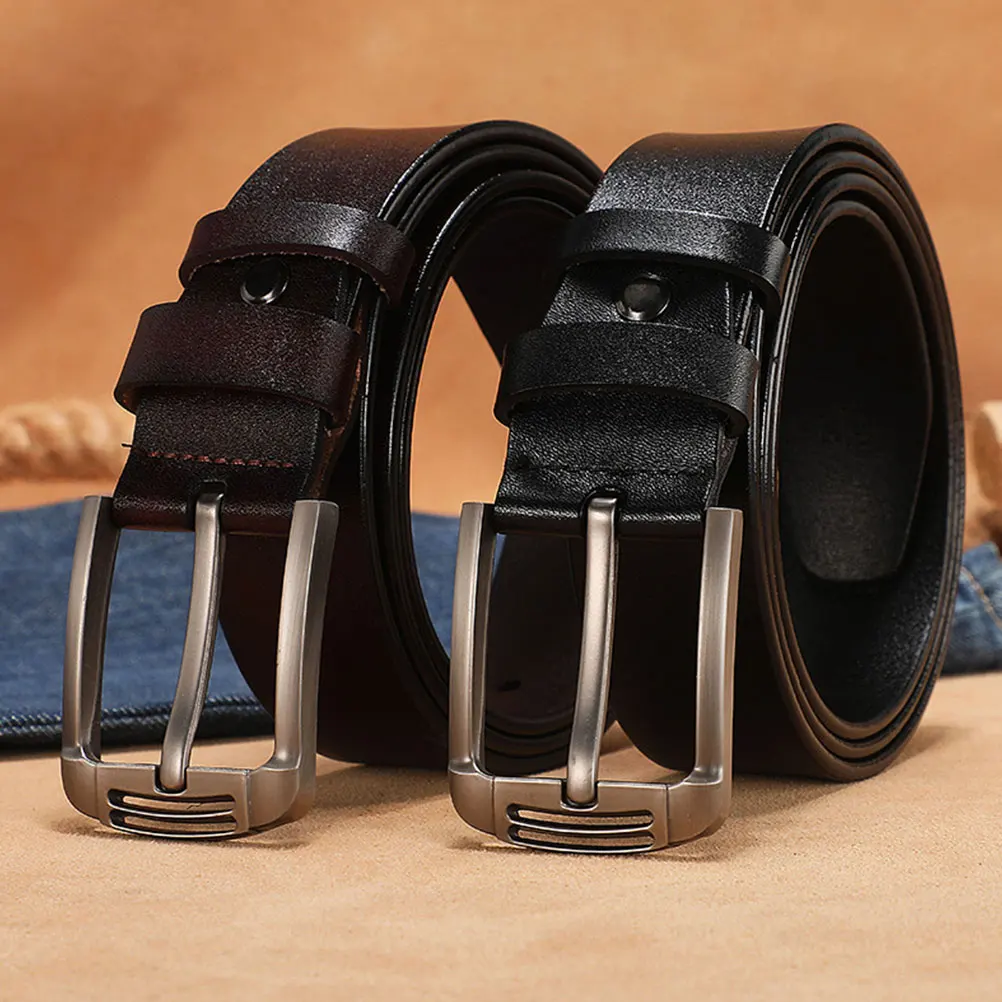 

1pc For Adjustable Casual Black Pin Buckle Waist Belt Business Daily Wear Gift Belt For Male Friends