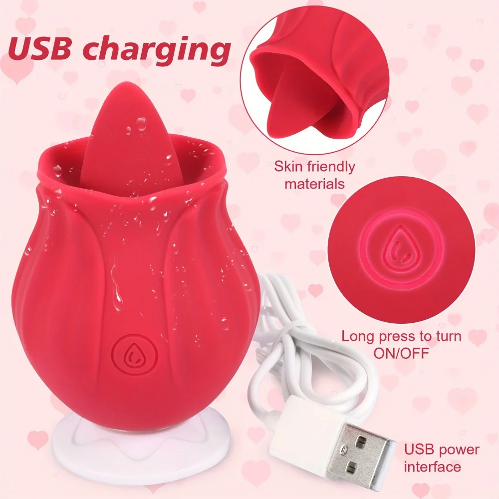 لعق الهزاز للنساء البظر الحلمة محفز مدلك Thrusting دسار 2 في 1 لعبة الجنس للنساء منتجات الجنس الكبار 18 + #4