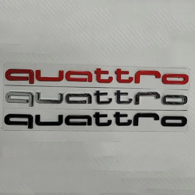 Car Rear Trunk Badge Sticker for Audi Quattro A3 A5 A6 A4 A1 A2 B6 B5 B2 B7 Q5 Q3 Q2 S3 S5 S6 RS3 RS6 RS7 RS4 RS5 Emblem Decal